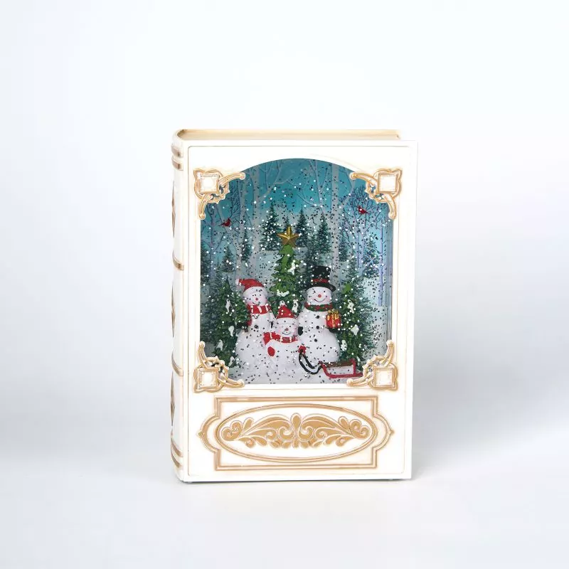 Libro bianco pupazzo di neve Snowglobe